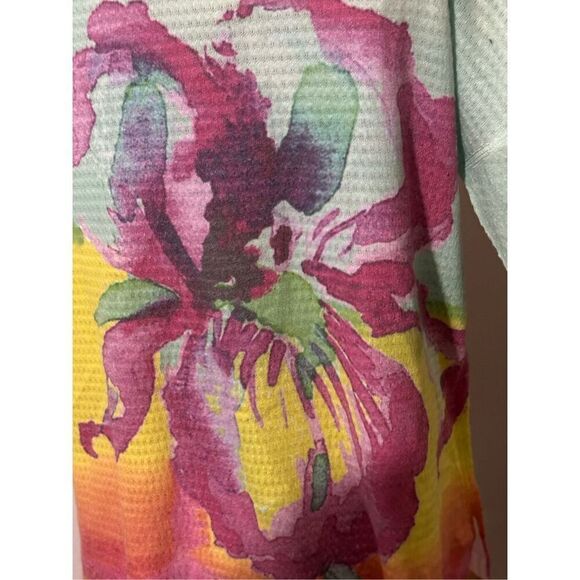 NEW WITH TAGS Women's ATELIER 5 By Gozde Yilmaz Floral Tunic Top short sleeve Si - Picture 9 of 11